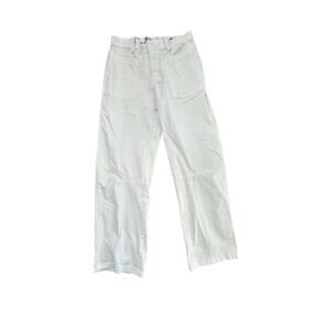 Sandance Women's White Cotton Blended Straight Leg Pants Size 6